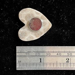 Petoskey Stone Heart Magnet Measurement