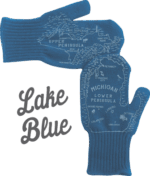 Lake Blue Michigan Mittens