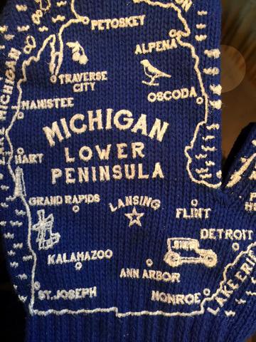 Michigan Oven Mitts Royal Blue