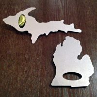 Upper and Lower Michigan Bottle Openers