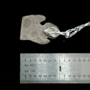 1 inch Petoskey Stone Michigan Mitten Necklace