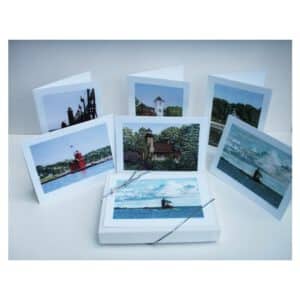 Hand Illustrated Michigan Lighthouse Note Cards Boxed Set