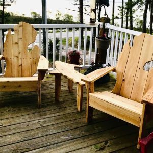 Michigan Adirondack Chairs and UP Table