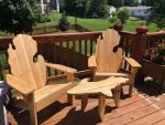 Michigan Adirondack Chairs and Upper Peninsula Table Set