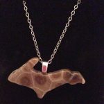 Petoskey Stone Michigan Upper Peninsula Necklace Large