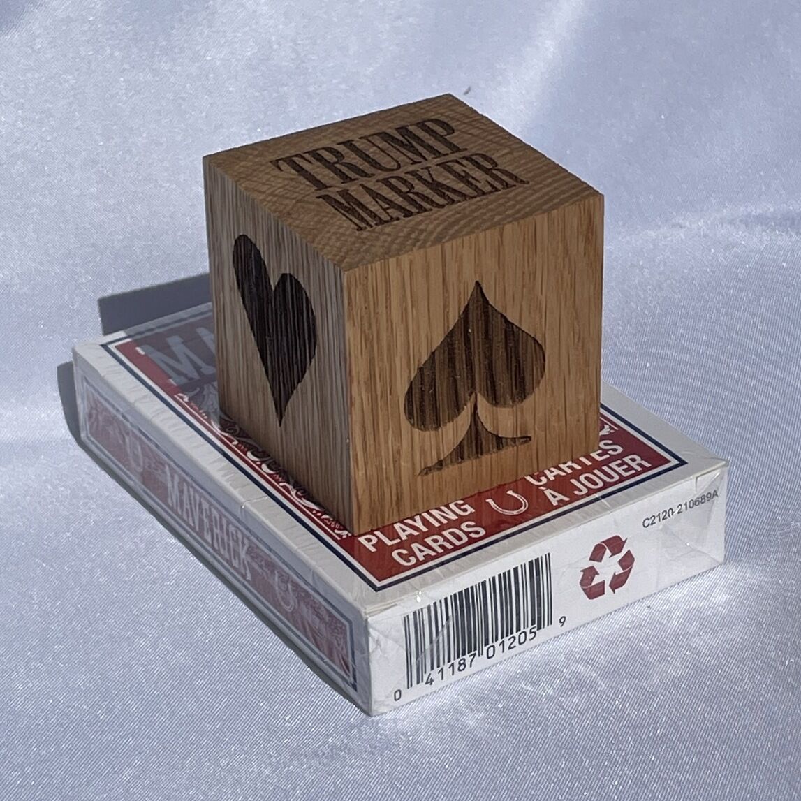 Wood Trump Marker with Deck of Cards » Made In Michigan