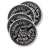 Vintage Brooklyn Jefferson Club Pure Rye Whiskey Coasters