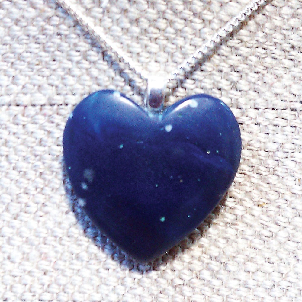 Leland Blue Heart Locket Necklace