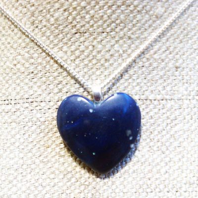 Leland Blue Heart Necklace Heart of Lake Michigan Stone