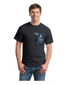 Blue Camo Michigan Tee Dark Heather