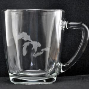 Laser Engraved Michigan's Great Lakes Mug