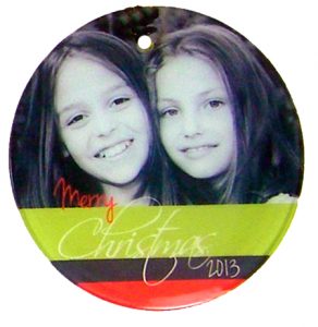 Personalized Glass Photo Ornament Small Sun Catcher