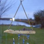Driftwood and Chain on Agate Wind Chimes Strung On Lake Superior Driftwood