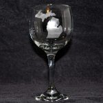 Laser Engraved Michigan Wine Glass