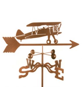 Airplane Bi Plane Weathervane