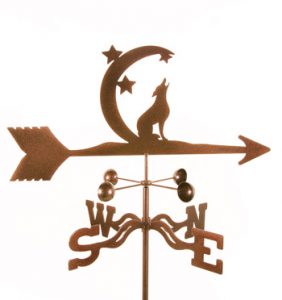Coyote With Moon Weathervane