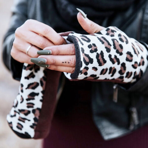 Turtle Gloves Cheetah Dalmatian Fingerless Gloves