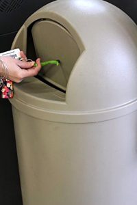 Use the Kooty Key to Push Open Trash Cans