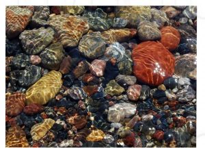 Horizontal Beach Stones Photo Cutting Board