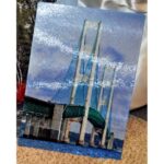Glass Photo Cutting Board Mackinac Bridge