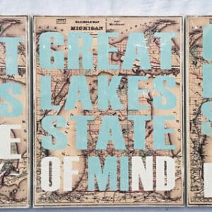 Great Lakes State of Mind Word Art Sign