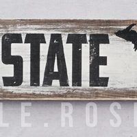 Great Lakes State of Mind Word Art Plank
