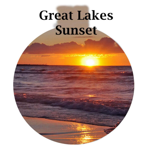 Metal Photo Ornament Great Lakes Sunset