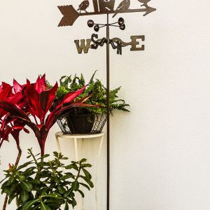 Birdhouse Weathervane in Pot