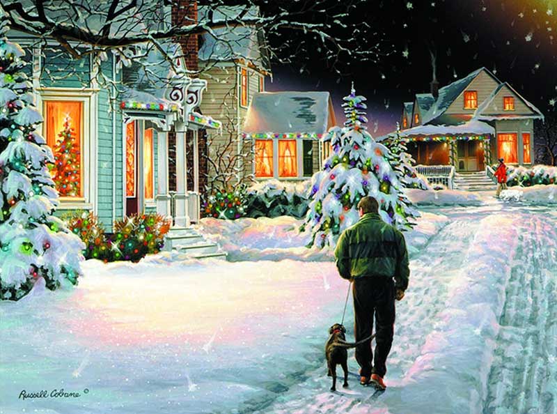 Merry Christmas (Puppy Present) Giclee Print