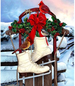Christmas Memories Giclee Print on Wrapped Canvas by Artist Russell Cobane