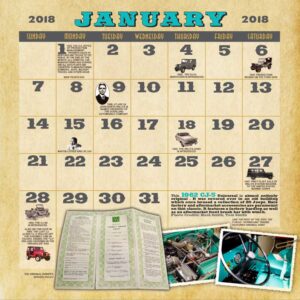 Holy Toledo! 2018 Jeep Calendar