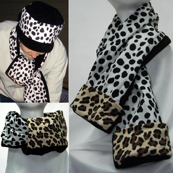 Dalmatian Cheetah Reversible Scarves