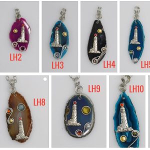 Agate Lighthouse Pendants