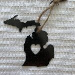 Open Heart Michigan Ornament with UP