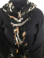 32 Black Gold Braided Scarf