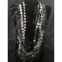 Black White Silver La Petite Scarf