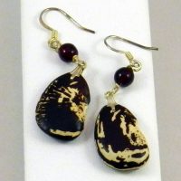 Christmas Lima Bean Earrings