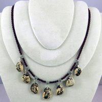 Christmas Lima Bean Necklace