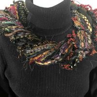 Ribbon Yarn Multi Colors Scarf