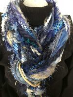 Ribbon Yarn Braided Scarves