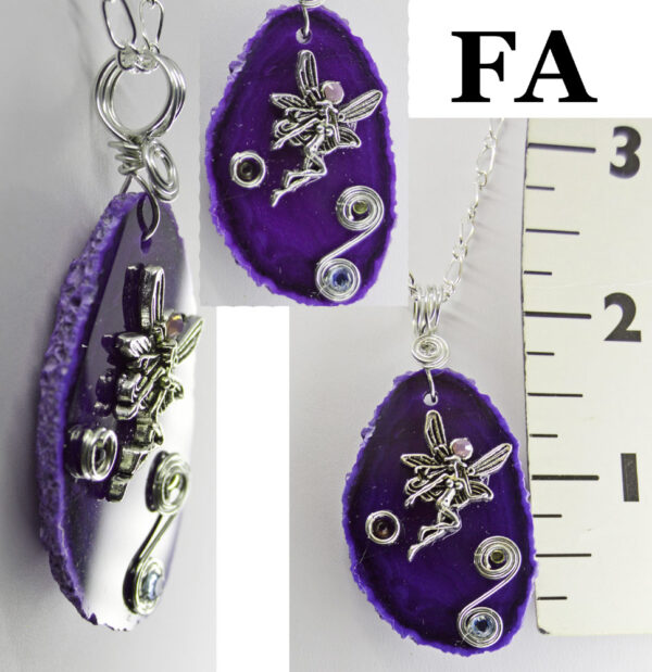 Purple Agate Pixie Necklace