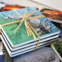 Bisque Sandstone Photo Coaster Set
