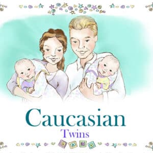 Caucasian Twins Family Book
