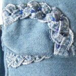 Denim Braids Beads Purse