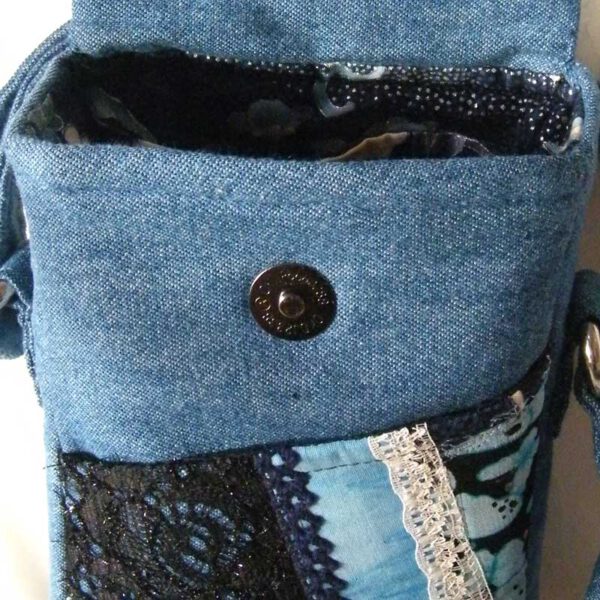 Quilted Denim Lace Purse