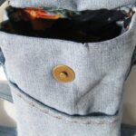 Denim Rabbit Fur Purse - Image 2