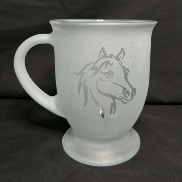 Engraved Coffee Mug Horse Head