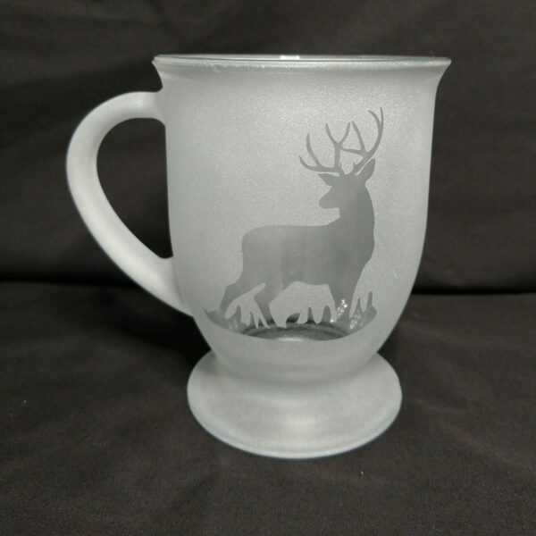 Engraved Coffee Mug Buck Grass