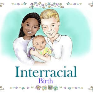 Personalized Interracial Family Book African American Mom Caucasian Dad