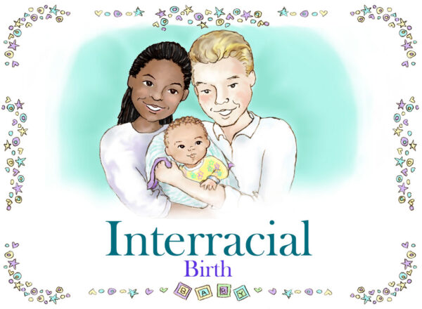 Personalized Interracial Family Book African American Mom Caucasian Dad